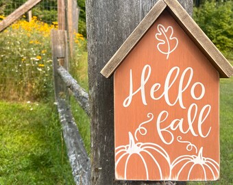 hello fall, farmhouse fall, fall decor, fall sign