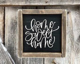 Home sweet home, farmhouse framed sign, farmhouse decor
