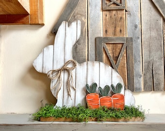 Bunny Sign, Easter Mantle Decor, Spring Sign