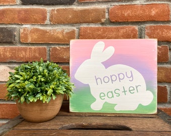 Easter Bunny Sign, Bunny Sign, Hoppy Easter