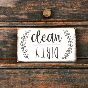 Farmhouse Dishwasher Magnet, Clean/Dirty Dishwasher