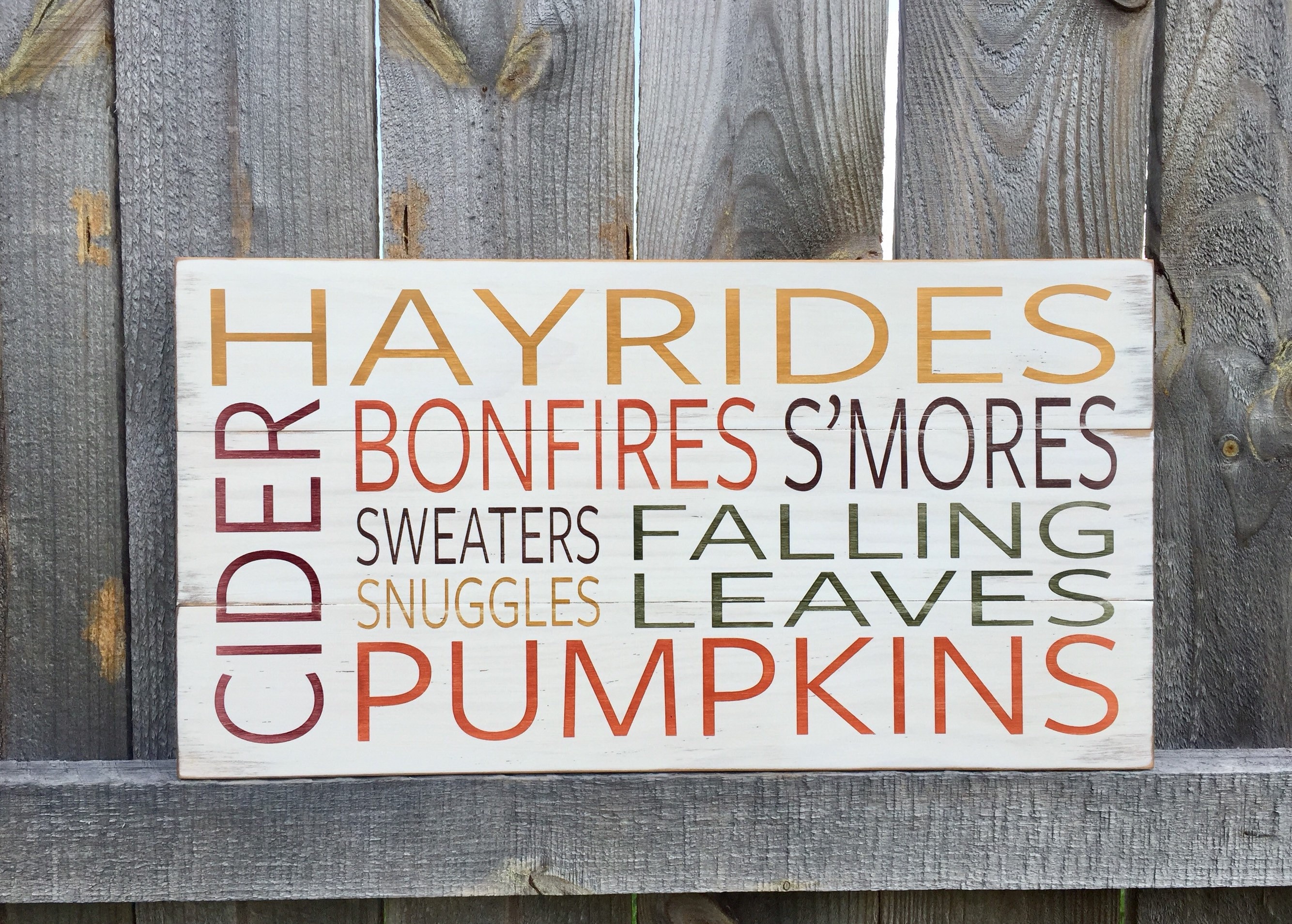 Fall Town Sign Fall Words Sign, Farmhouse Fall Sign, Rustic Fall Sign - Etsy