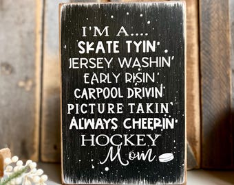 hockey mom sign, hockey decor