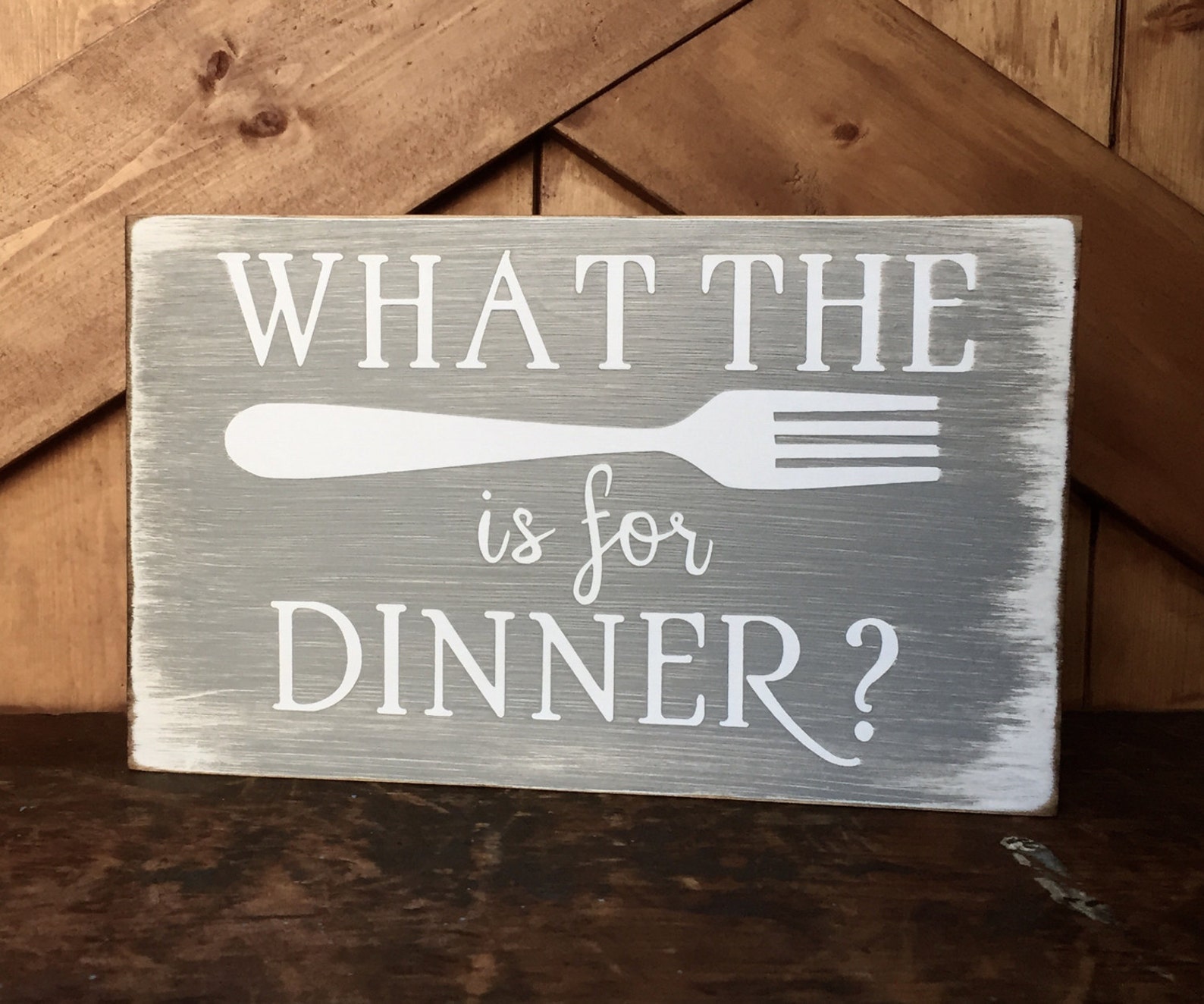 What the Fork is for Dinner Dinner Sign MADE TO ORDER Fork Etsy