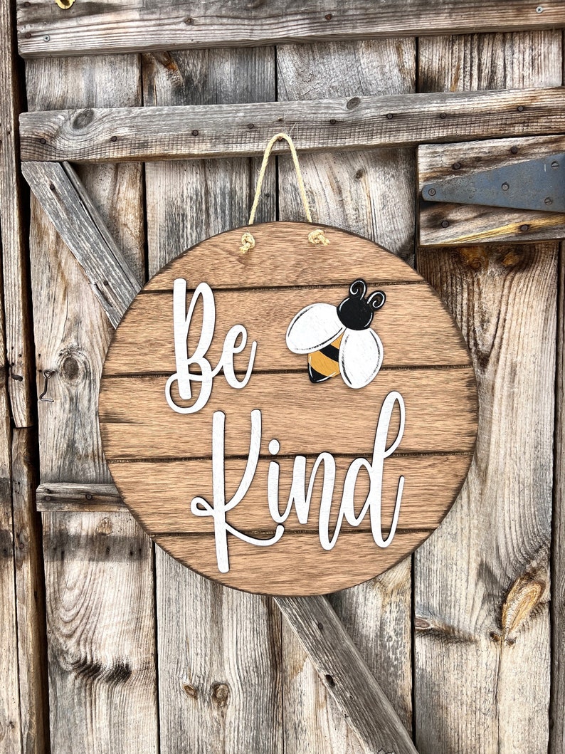 Be Kind Spring Bee Sign, Be Kind, Spring Sign, Spring Decor - Etsy