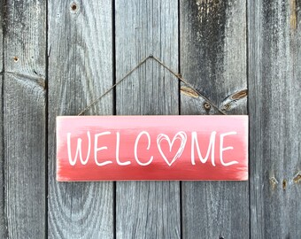 Welcome Sign, Valentine's Day Decor, Valentine's Welcome Sign