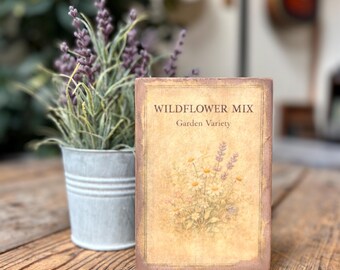 Farmhouse Spring decor: vintage seed packet signs