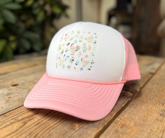 Chicken trucker hat, chicken mom gift