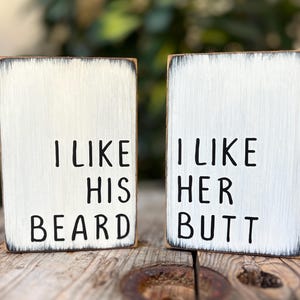 I like his beard, I like her butt, farmhouse bathroom decor