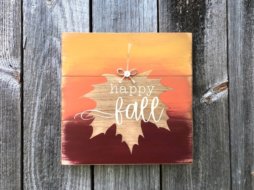 Happy Fall Sign, Fall Decor, Farmhouse Fall Sign - Etsy