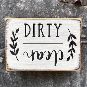 Farmhouse Dishwasher Magnet, Clean/Dirty Dishwasher