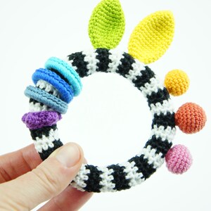 High Contrast Teether Baby Toy Crochet Pattern image 6