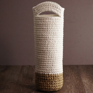 Jute and Cotton Wine Bottle Carrier - PDF Crochet Pattern