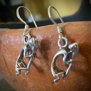 Sterling Silber Kokopelli Ohrringe, Kokopelli Ohrringe, Kokpelle Ohrringe, Kokopelli Schmuck, Kokpelli, Fruchtbarkeit Ohrringe, Fruchtbarkeit Schmuck
