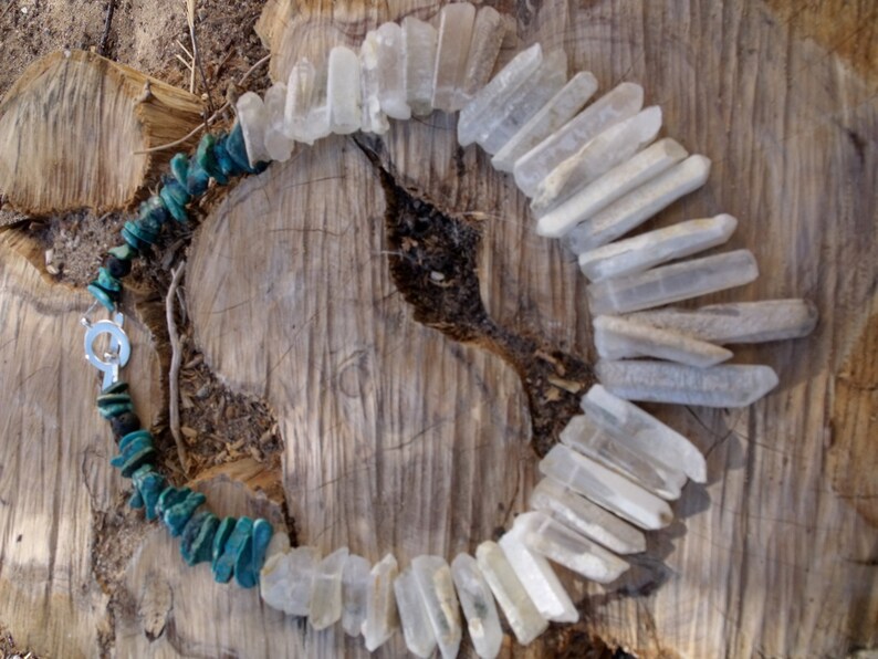 Beautiful Quartz Crystal Necklace Quartz Crystal Necklace Etsy