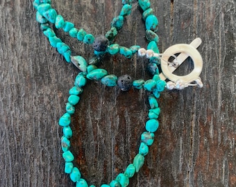 Peyote charm on a turquoise necklace, peyote necklace, peyote and turquoise necklace, peyote jewelry, turquoise necklace with a peyote charm