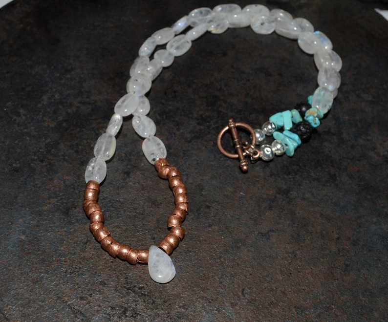 Women#39;s Moonstone and Max 84% OFF Copper Luxury goods Necklace