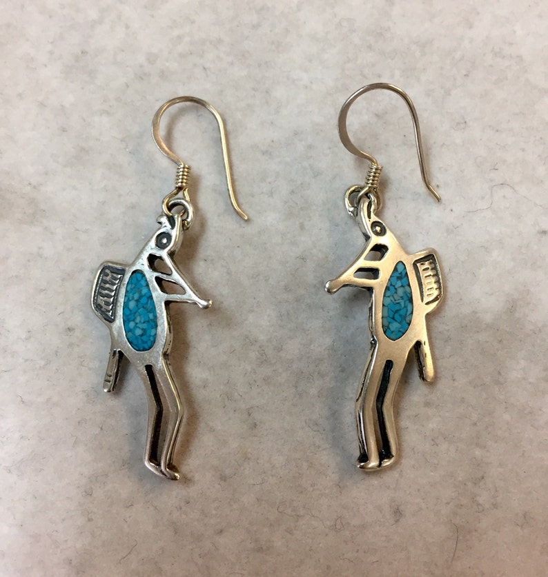 Sterling Silver Kokopelli Earrings Kokpelli Earrings Etsy