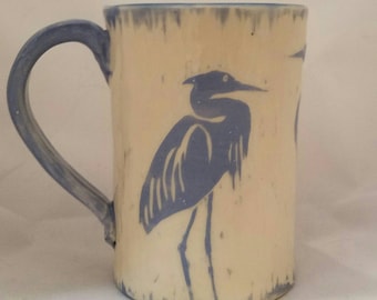 Great blue heron mug