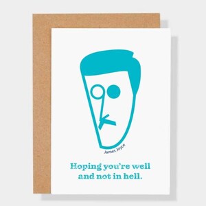 Tarjeta "Espero que estés bien" de James Joyce