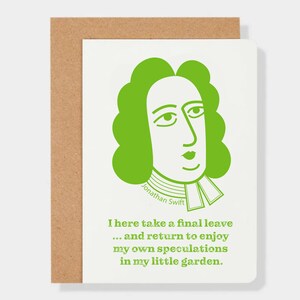 ¡Nuevo! Tarjeta de felicitación con cita de Jonathan Swift