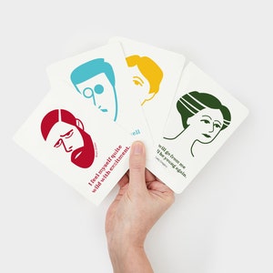 Juego de tarjetas con citas de autores irlandeses