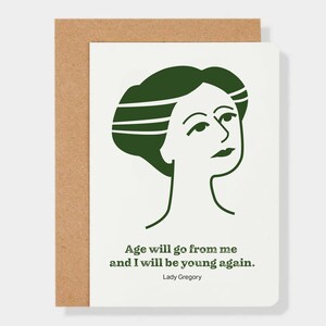 Tarjeta con cita de Lady Gregory