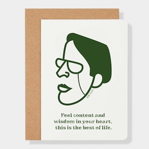 ¡Próximamente! Tarjeta de felicitación con cita de W. B. Yeats