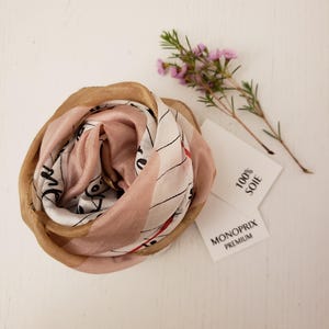 Beautiful and unique 100% French Silk Scarf - Beatiful to the Touch - Unique only to France - Paris Couture!