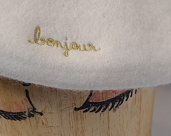 Galleries Lafayette French Bonjour Beret - Imported from France