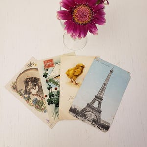 Cartões postais franceses antigos - Itens autênticos franceses - Vintage - Escolha o seu favorito!