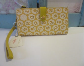 Cath Kidston Leather Wristlet Wallet: Sunny Yellow Billfold