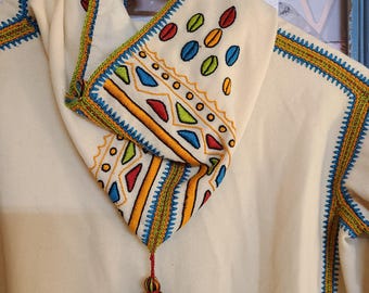 Wool Hand Stitched Coat with pockets Vintage Moroccan - Imported from Paris