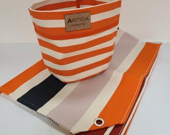 French Bread Basket & Towel Set: Authentic Basque Cotton, Made in France