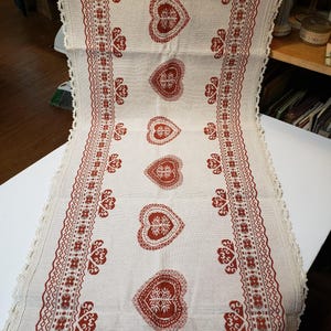 French Linen - Authentic French Table Runner - Made in France - Rare Piece - Beautiful French Table Decoration - Imported from Paris