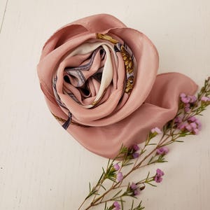 Vintage French Silk Scarf - Pretty in Paris Pink - Unique Paris Market Find
