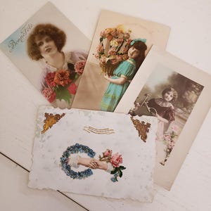 Auténticas postales francesas: utilícelas como arte o como manualidad. Cada una es única. Efímeras francesas de París