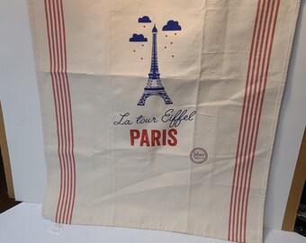 French Kitchen Towel: Eiffel Tower, 100% Cotton