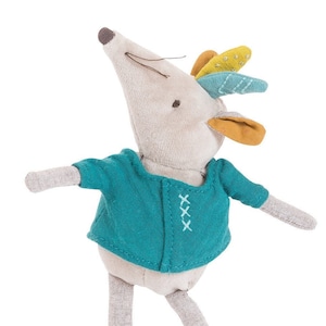 Pablo the Mouse - Moulin Roty Plush Toy - Designed in France - Little Mouse - Children&#39;s Pretend Play - this is not vintage