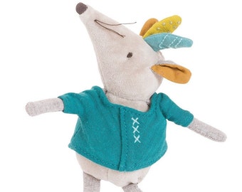 Pablo the Mouse - Moulin Roty Plush Toy - Designed in France - Little Mouse - Children's Pretend Play