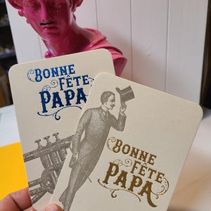 Cartão-postal para o Dia dos Pais, Choice, criado pela L'Atelier Letterpress em Paris e vendido na Confectionique. Cartão-postal com impressão artística - Para o Pai