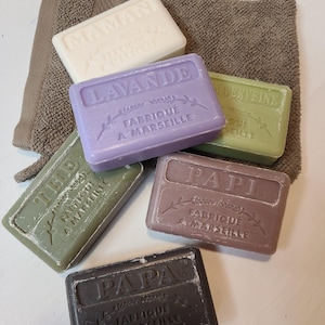 Savon de Marseille naturel français au beurre de karité biologique 125 g Légume - Cadeau - Français authentique - Belle variété - pour un savon