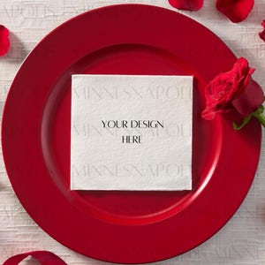 Tovagliolo di carta Mockup Download digitale San Valentino Matrimonio Amore Stampa su richiesta Progetta il tuo