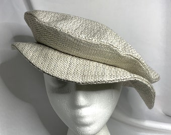 Oatmeal Heather Renaissance Hat Tudor Flat Cap