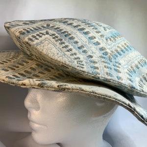 Diamond Pattern Tapestry Renaissance Tudor Flat Cap, SMALL