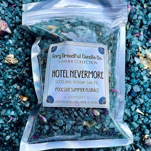 Hotel Nevermore - Sizzling Room Salt Crystal Potpourri | Wax Melt Alternative | Scented Salt Granules