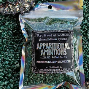 Apparitional Ambitions Sizzling Room Salt Crystal Potpurri: Doft av mynta, muskotnöt, geranium, ros, patchouli