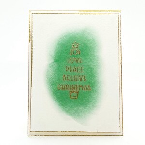 Christmas Tree Card, Handmade Holiday, Christmas Poem, Christmas Tree, Girls Christmas, Cute Christmas Card, Green and Gold