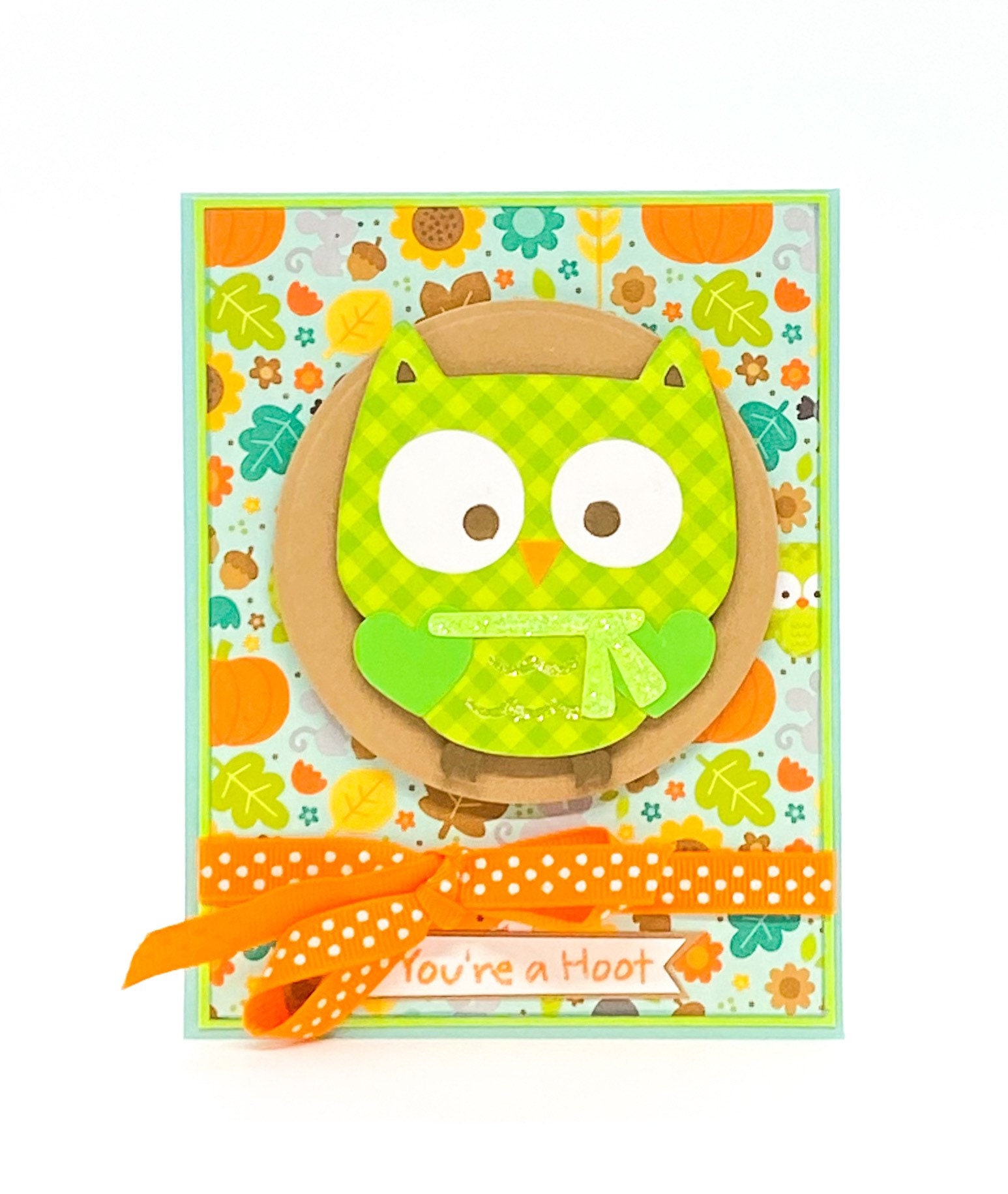 Owls, Handmade Card, Animal Card, Kids Cards, Childrens Card, Fall Card, Owl Card, Cute Kids Card, F