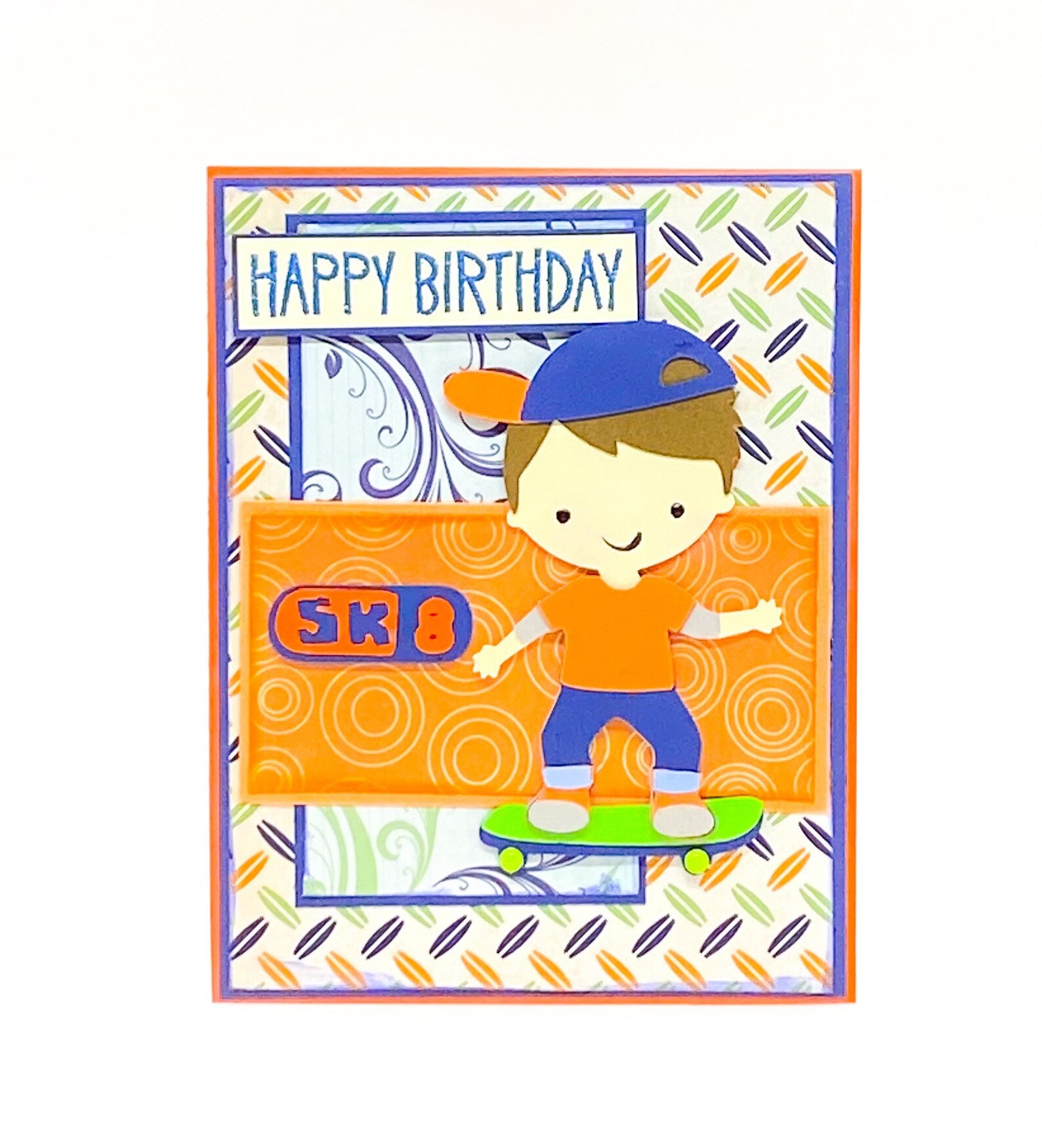 skateboarding birthday card boys birthday skateboard etsy
